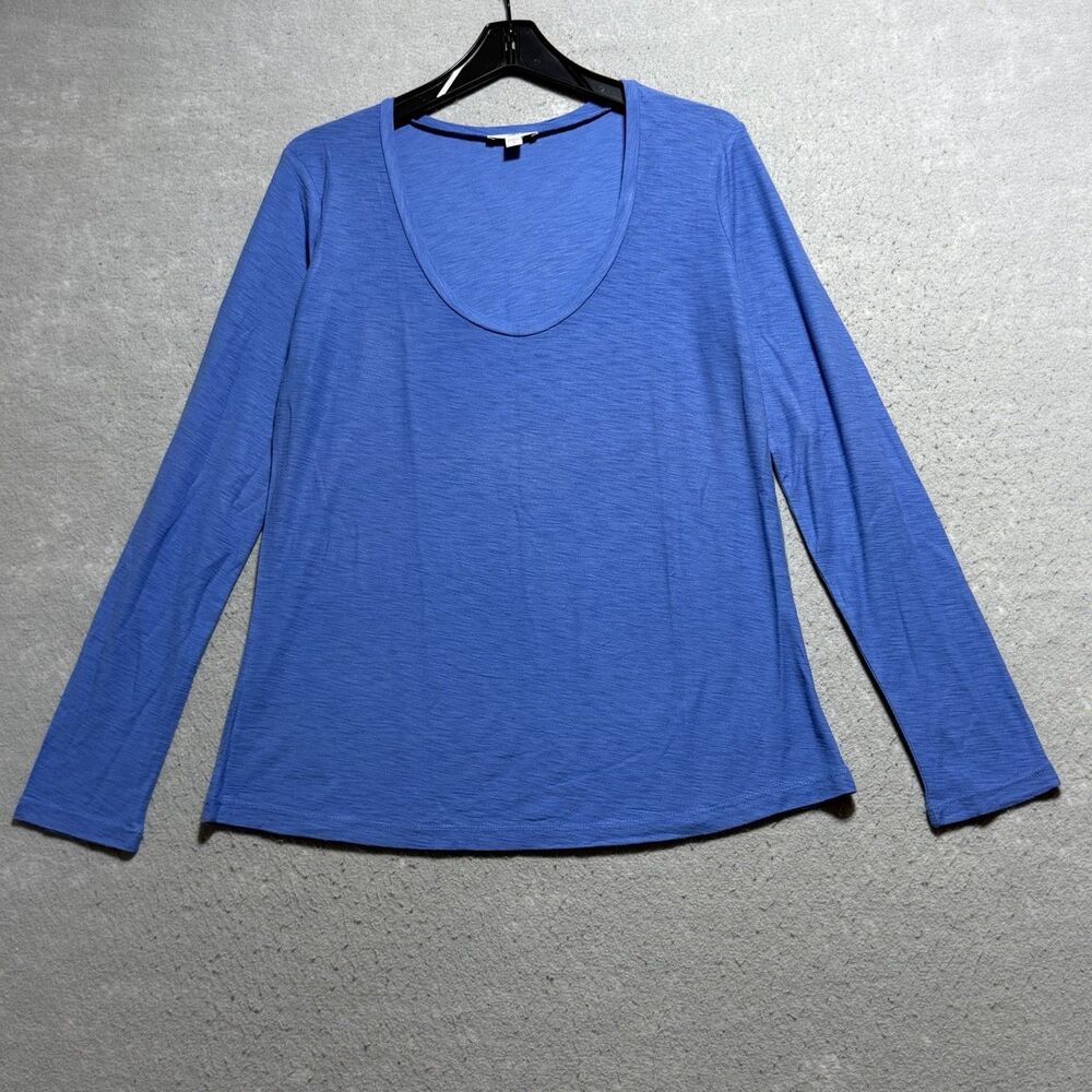 James Perse T Shirt Women’s Large/3 Blue Long Sleeve Tee Minimalist Lightweight